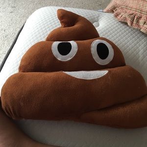 Emoji poop pillow