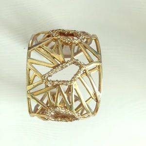 Alexis Bittar Gold and Diamond Cuff Bracelet