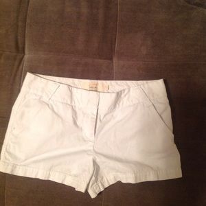 J. Crew White Chino Shorts