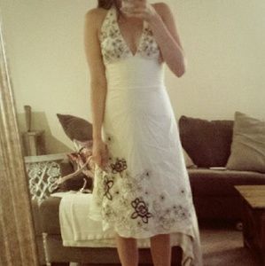 White house black market halter dress