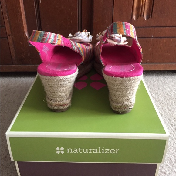 Naturalizer Slingback Sandals Multi Coral Size 8.5 - Picture 4 of 4