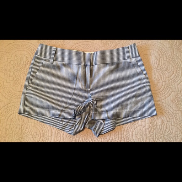 Size 4 blue and white striped shorts. Worn once.