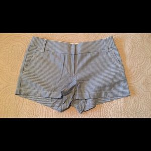 Size 4 blue and white striped shorts. Worn once.