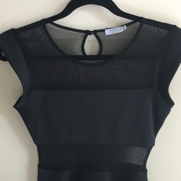 ❗️SOLD❗️BLACK PANNEL DRESS - Picture 2 of 3