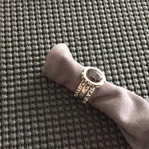 Silpada Smoky Quartz Stackable Rings