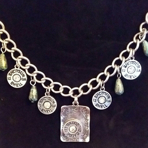 12 GA bullet charm necklace and earrings - Picture 3 of 4