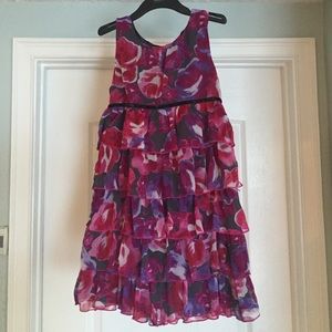 Girls floral ruffled dress