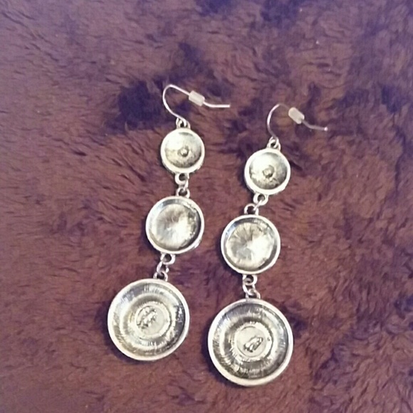 12 GA shotgun shell bullet earrings,  silver - Picture 3 of 4