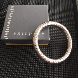 Silpada Silver Hammered Bangle