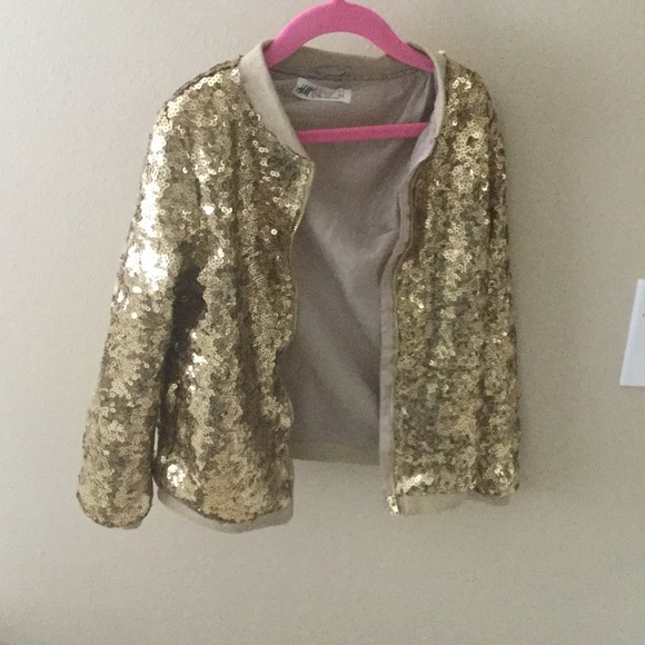h&m girls sequin jacket