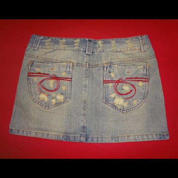 Distressed Jean Skirt - Picture 2 of 4