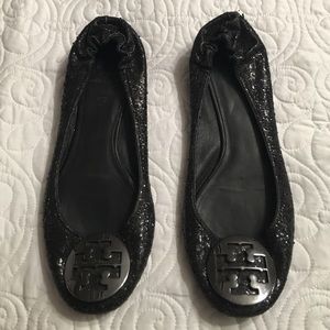 Tory Burch black flats. Sparkly. Size 9
