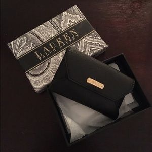 Lauren by Ralph Lauren small wallet in black.