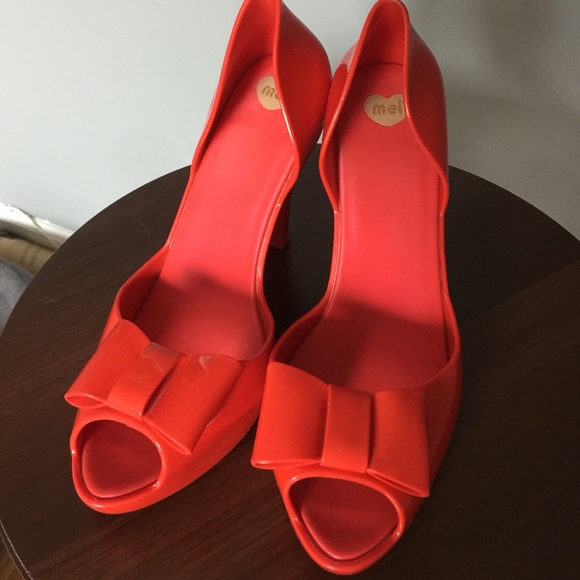 Melissa Red Bow Scented Jelly Heels