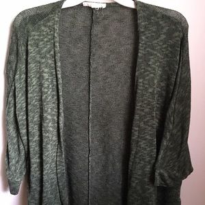 Army green cardigan