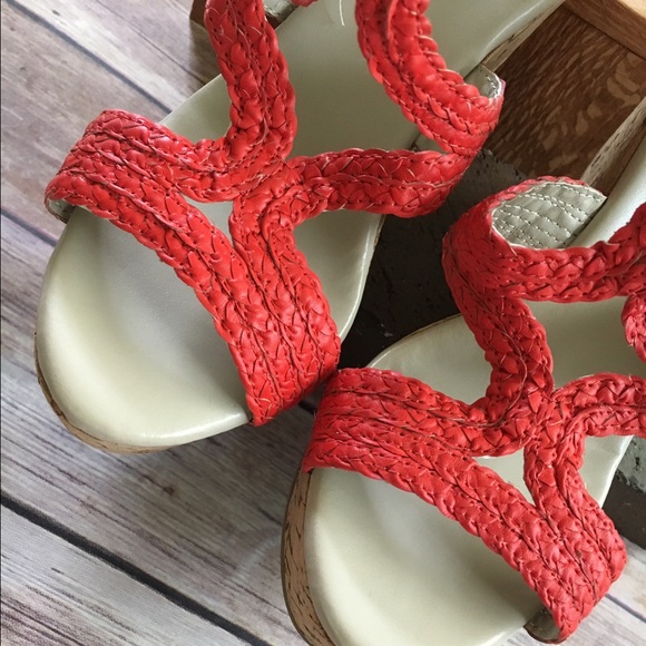 Banana Republic Shoes - BANANA REPUBLIC ORANGE Braided Wedges