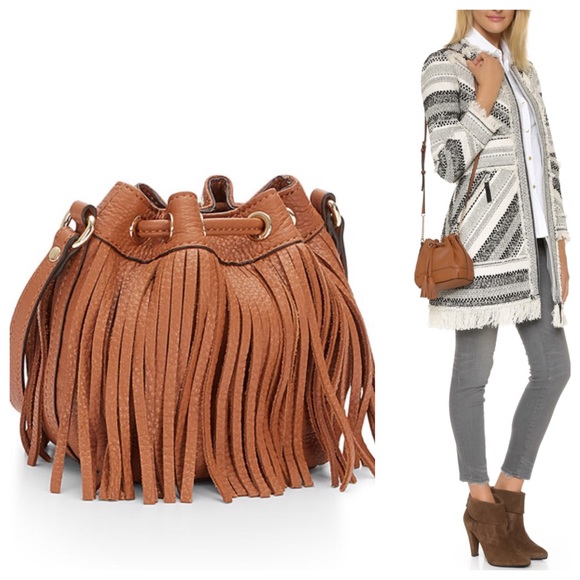 ❌SOLD❌Rebecca Minkoff Fringe Micro Lexi Almond - Picture 3 of 4