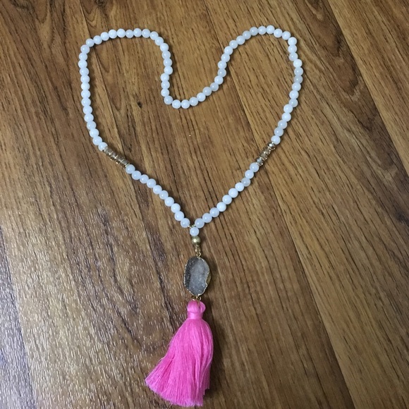 Mixed Sacred Druzy Tassel Necklace - Picture 5 of 6