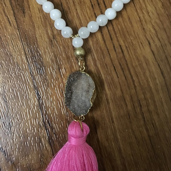 Mixed Sacred Druzy Tassel Necklace - Picture 6 of 6