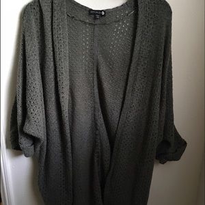 Army green cardigan