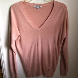 Blush vneck sweater
