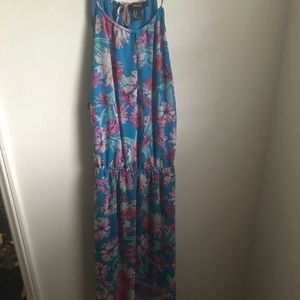 Flower print maxi dress