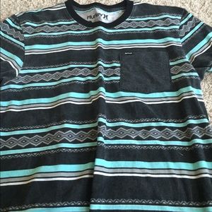 Mens Hurley stripped t-shirt