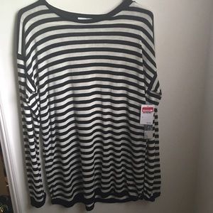 Brand new never worn black and striped sweater