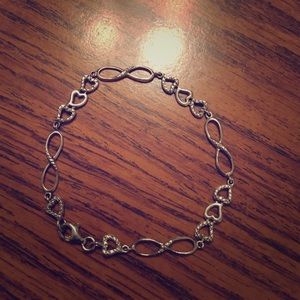 Heart infinity bracelet