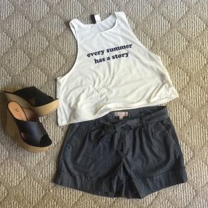 Banana Republic cotton blue "denim" shorts