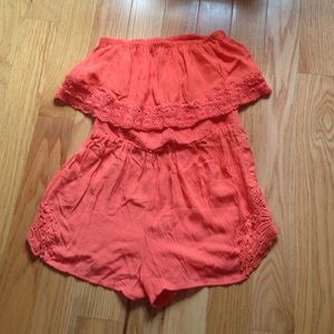 Strapless Lace Romper