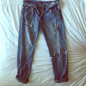 Ripped Denim Ralph Lauren Boyfriend Jeans