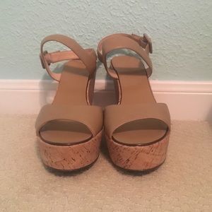 J crew size 9 nude wedges