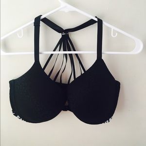 PINK black cheetah print bra