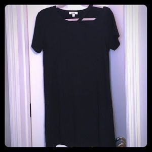 Black T shirt dress w cut out