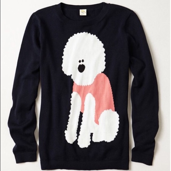Anthropologie Unstandard Poodle Pullover EUC CUTE!