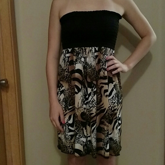 Black, brown & white Cheetah/Leopard print coverup