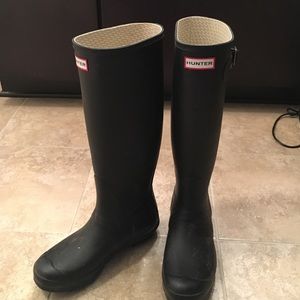 Matte Black Hunter Rain Boots