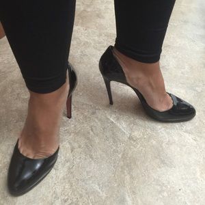 MIU MIU black patent leather pumps