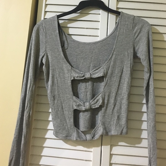 Grey crop top