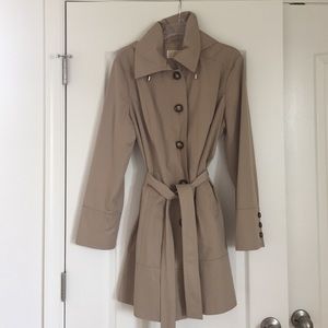 Michael Kors Belted & Hooded Trench