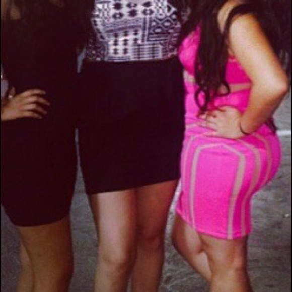 Pink Bandage Mesh Dress
