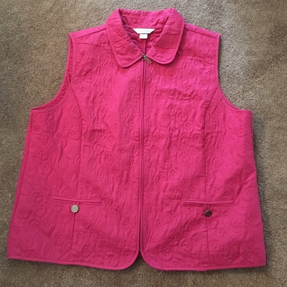Pink zip up vest