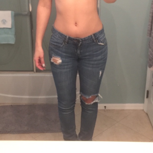 Charlotte Russe ripped skinny jeans