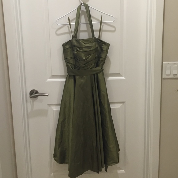 Olive holiday or bridal dress