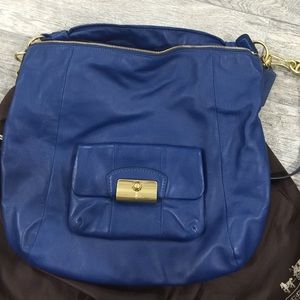 Blue leather Coach bag