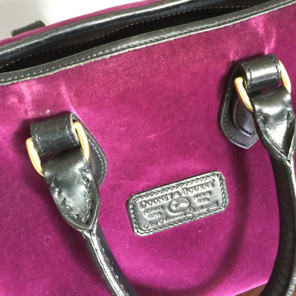 AUTHENTIC Dooney & Bourke Velvet Plum Purse deets