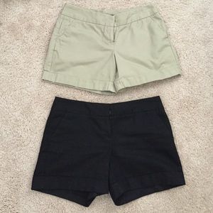 The Limited shorts in black and khaki