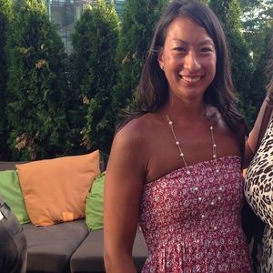 Red roses maxi dress