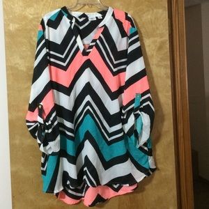 Chevron Sheer Tunic
